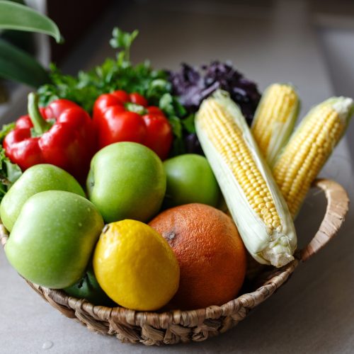 Fresh mixed fruits and vegitables. Healthy food